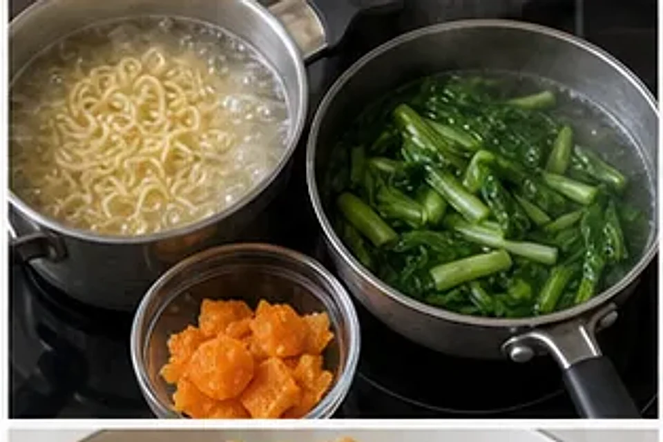 咸蛋黄拌泡面 第2步操作图