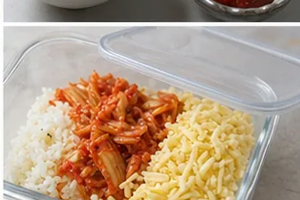 芝士泡菜焗饭 第2步操作图