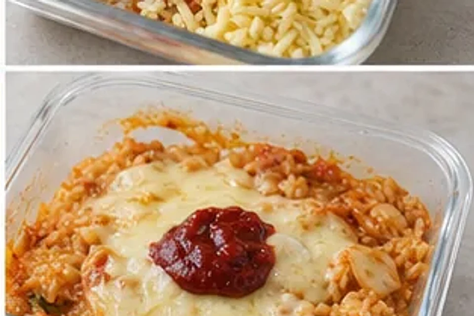 芝士泡菜焗饭 第3步操作图