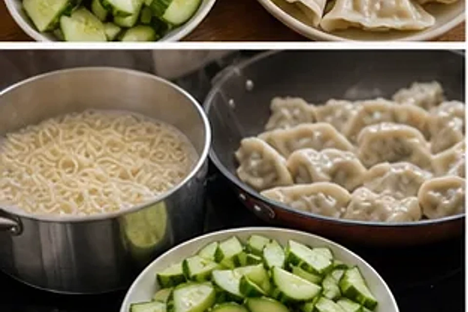 麻酱饺子拌面 第2步操作图