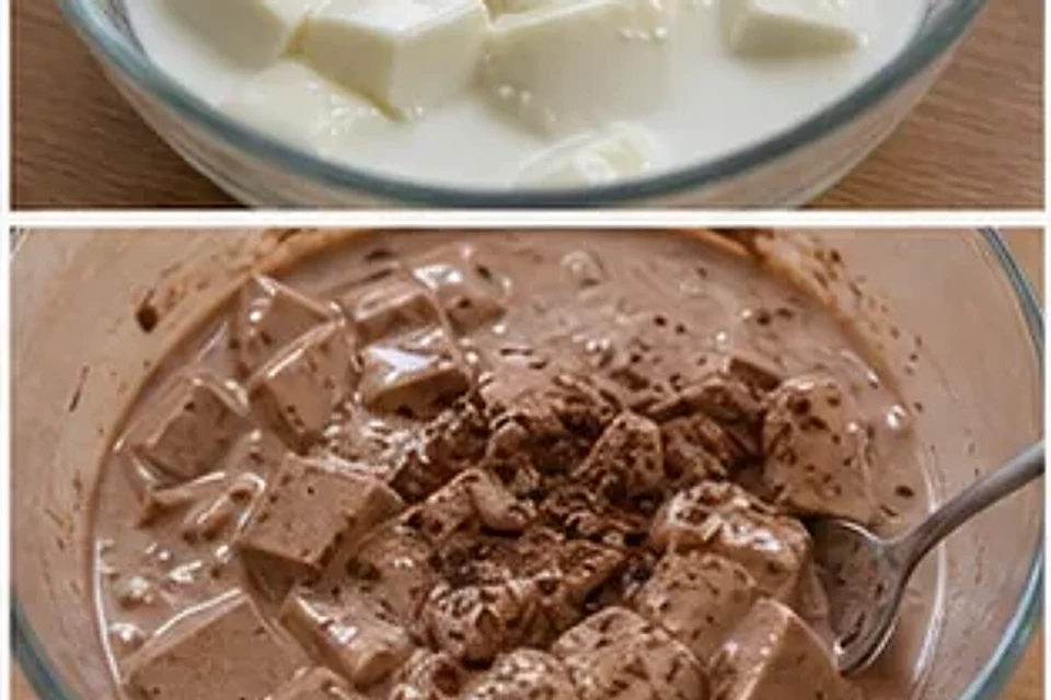 可可豆腐布丁 第2步操作图