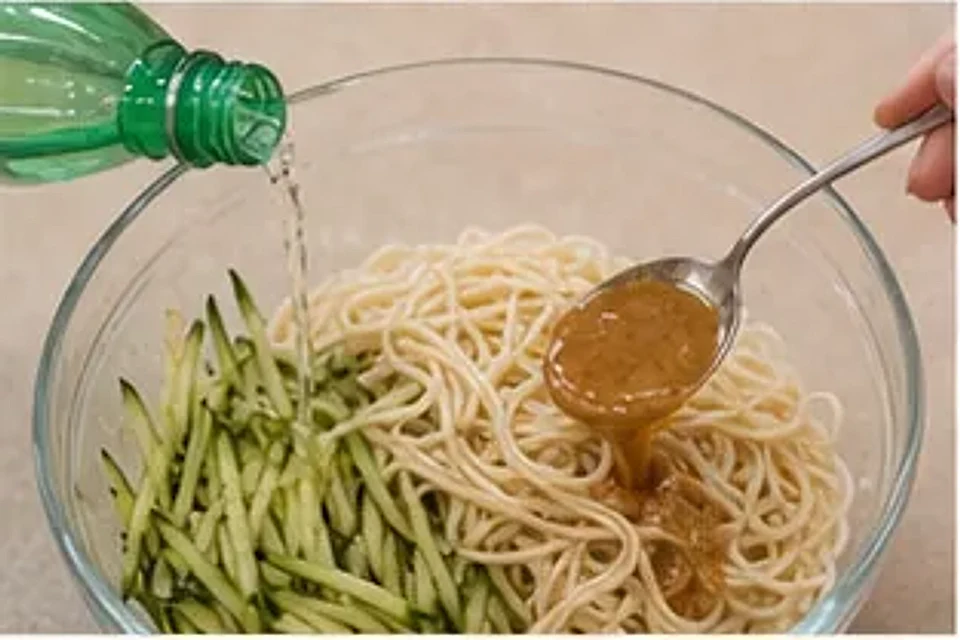 芝麻酱雪碧凉面 第2步操作图