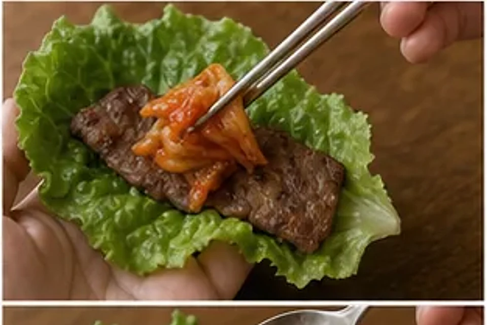烤肉店生菜泡菜肉卷 第2步操作图