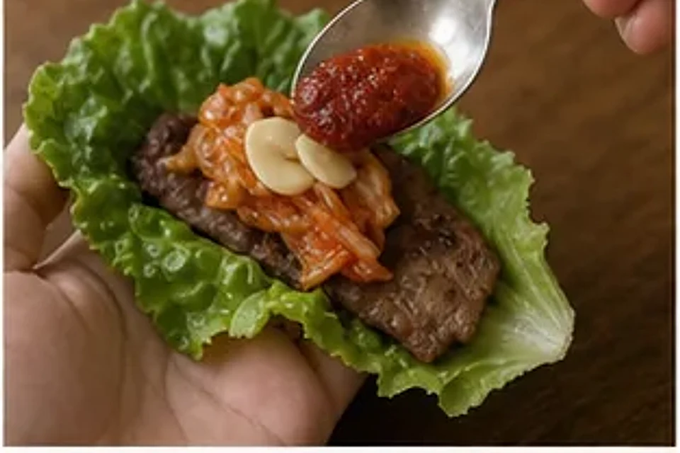 烤肉店生菜泡菜肉卷 第3步操作图