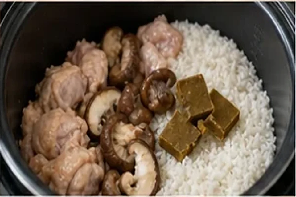鸡腿香菇焖饭咖喱版 第2步操作图