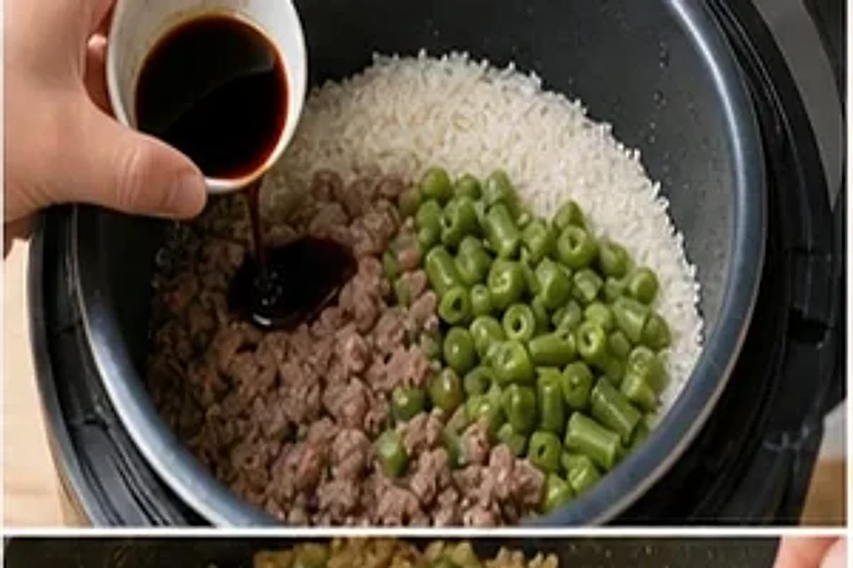 豆角肉末焖饭酱香版 第2步操作图