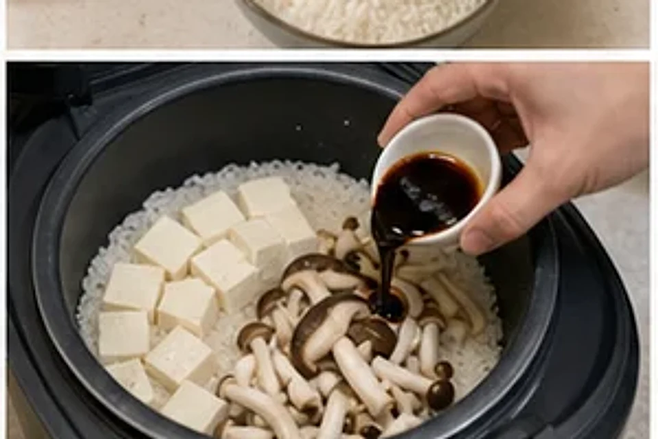 菌菇豆腐焖饭酱香版 第2步操作图