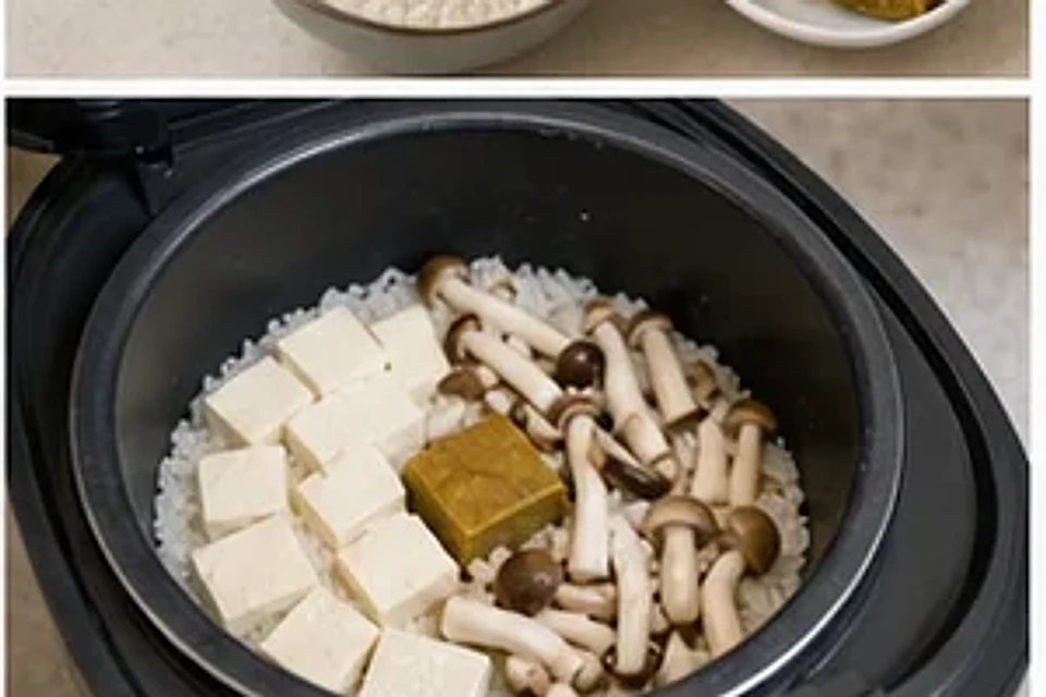菌菇豆腐焖饭咖喱版 第2步操作图