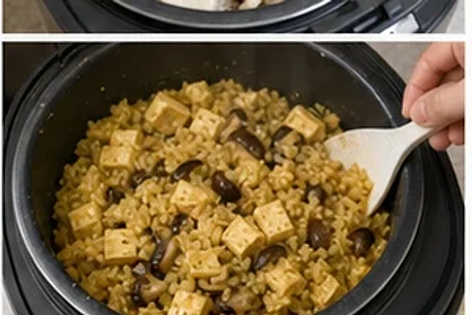 菌菇豆腐焖饭咖喱版 第3步操作图