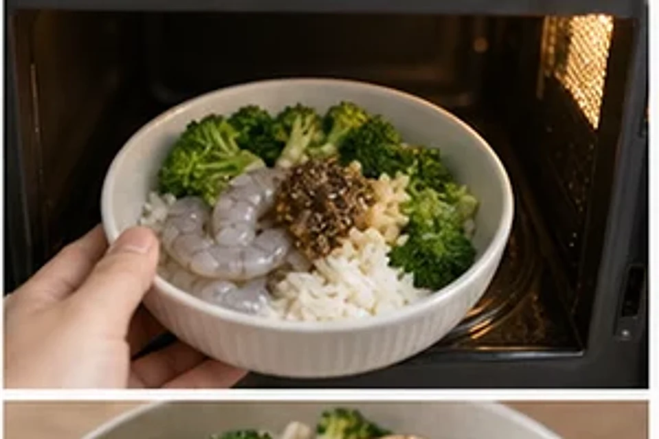 虾仁西兰花饭黑椒版 第2步操作图