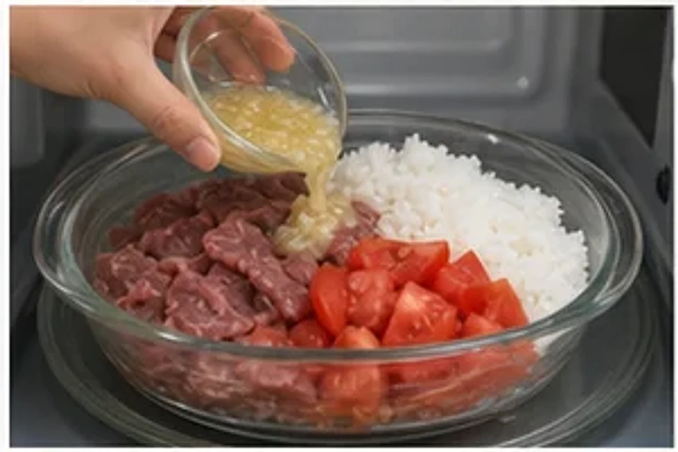 番茄牛肉烩饭蒜香版 第2步操作图