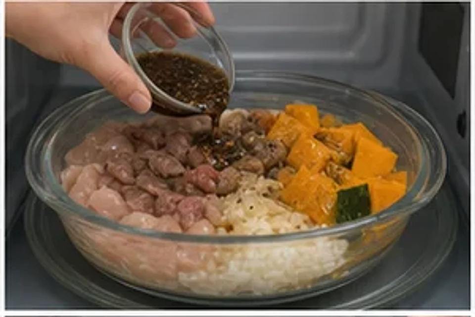 南瓜鸡肉碗黑椒版 第2步操作图
