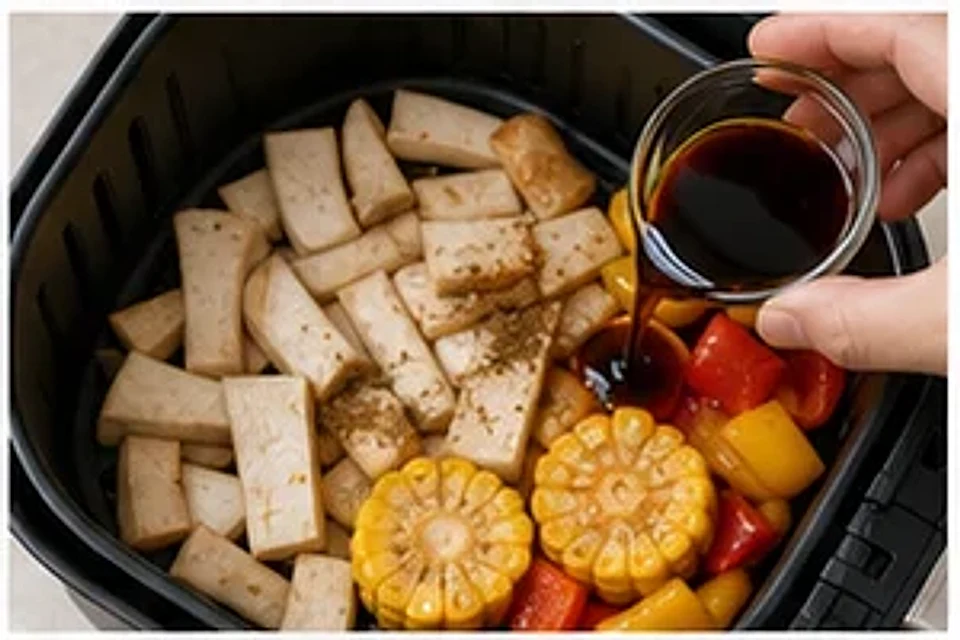 杏鲍菇玉米拼盘蜜汁版 第2步操作图