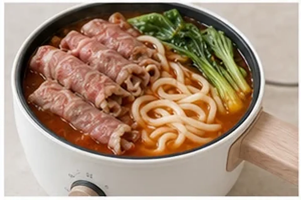 肥牛乌冬一人锅番茄汤底 第2步操作图