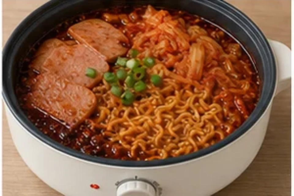 午餐肉泡菜一人锅麻辣汤底 第3步操作图