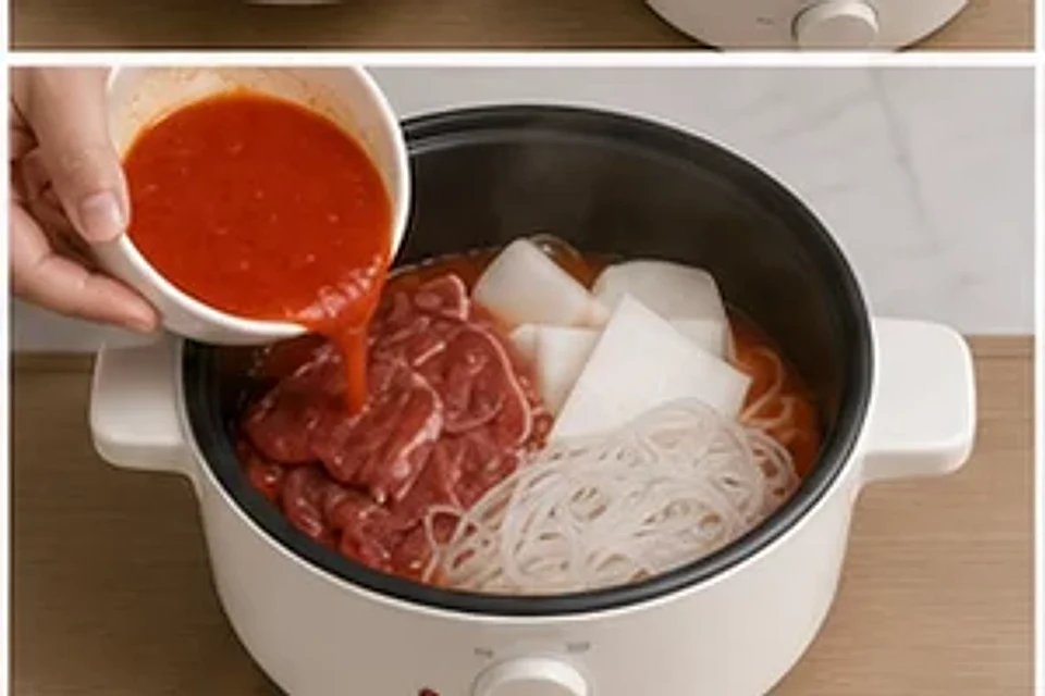 牛肉萝卜一人锅番茄汤底 第2步操作图