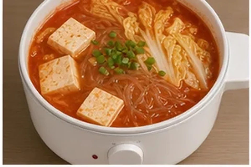 豆腐娃娃菜一人锅番茄汤底 第3步操作图