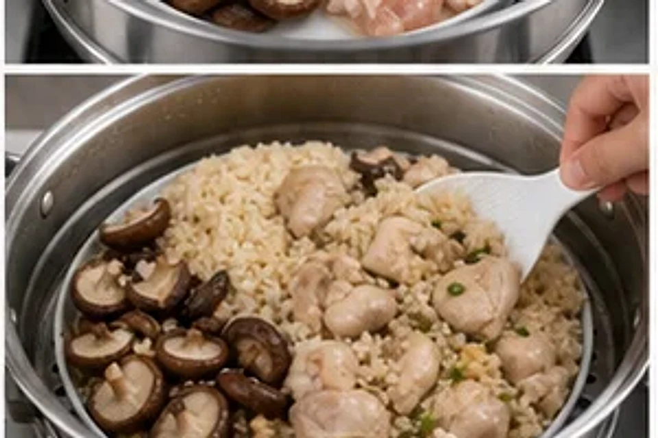 鸡腿香菇蒸饭豉汁版 第3步操作图