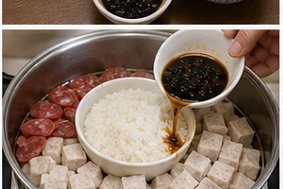 腊肠芋头蒸饭豉汁版 第2步操作图