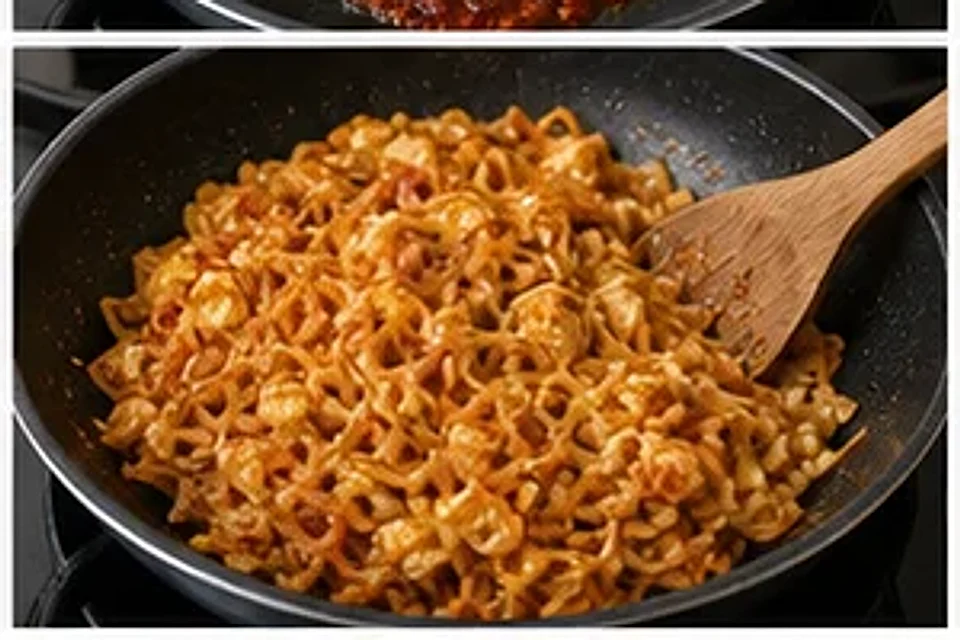 泡面煎饼酸辣版 第3步操作图