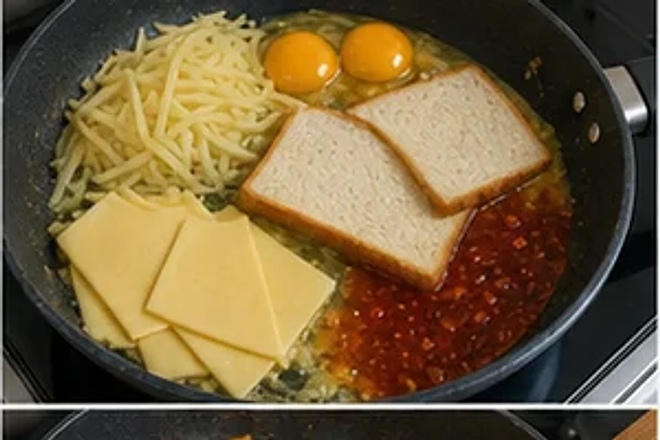 土豆丝吐司饼酸辣版 第2步操作图