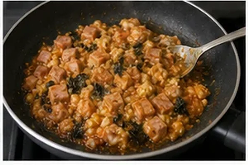 紫菜午餐肉饼酸辣版 第3步操作图