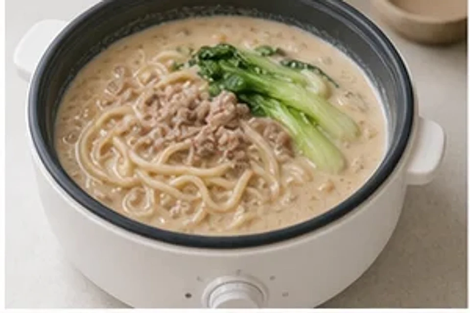 芝麻酱担担面牛奶版 第3步操作图