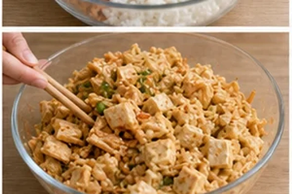 泡菜豆腐拌饭麻酱版 第3步操作图