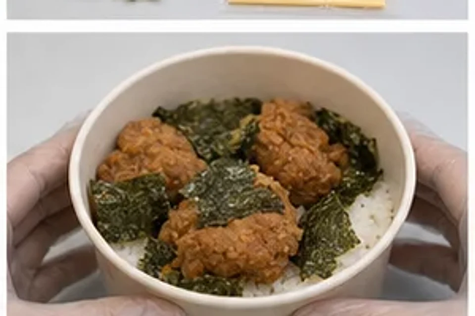 快餐店隐藏炸鸡饭团碗芝士版 第2步操作图