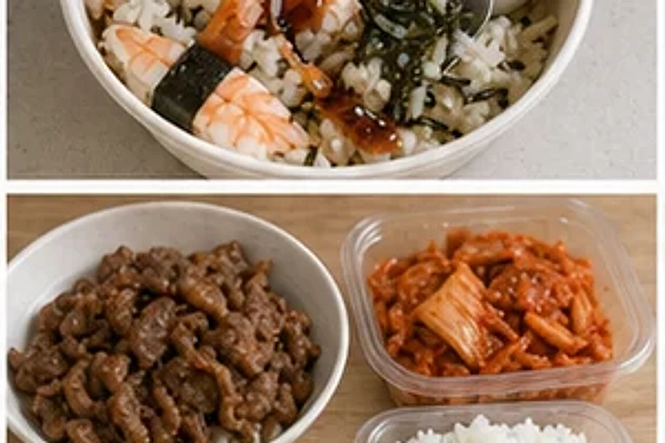 超市熟食隐藏烤肉泡菜饭照烧版 第1步操作图