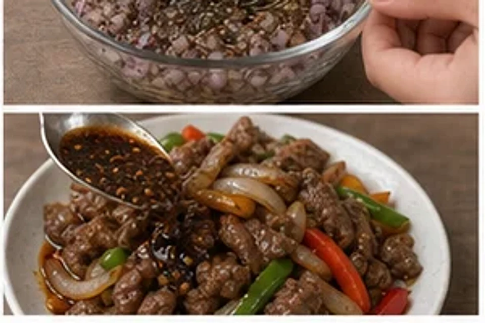 热炒牛肉汁酱香版 第3步操作图