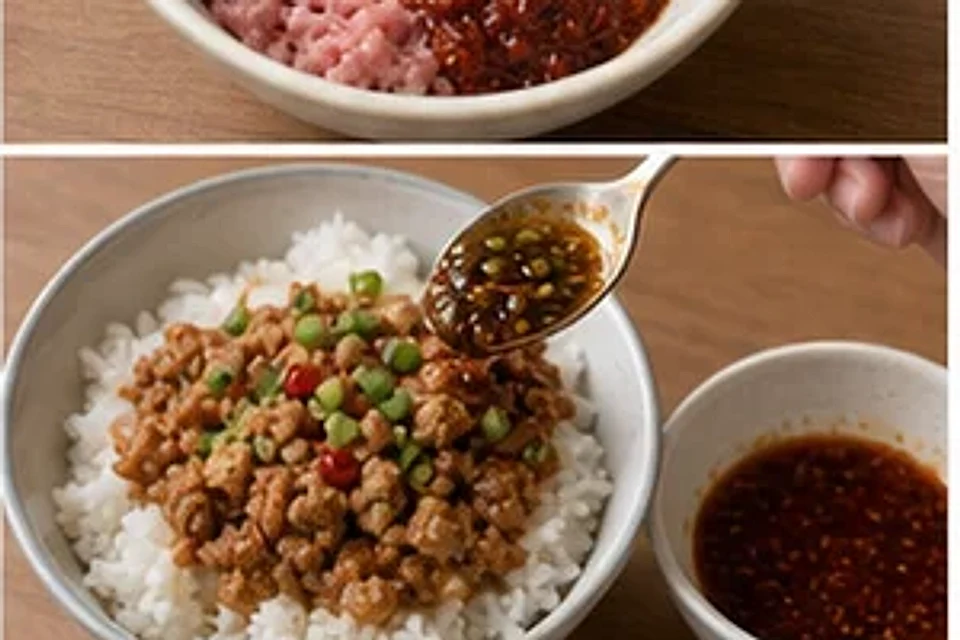 拌面拌饭肉末汁酸辣版 第3步操作图