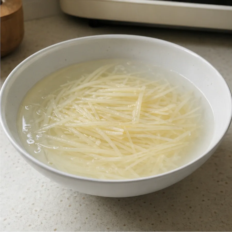 微波酸辣土豆丝 第1步操作图