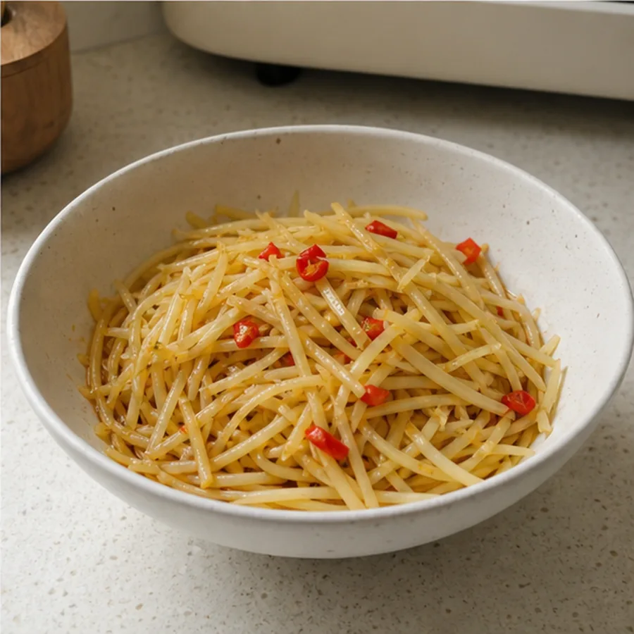 微波酸辣土豆丝 第3步操作图