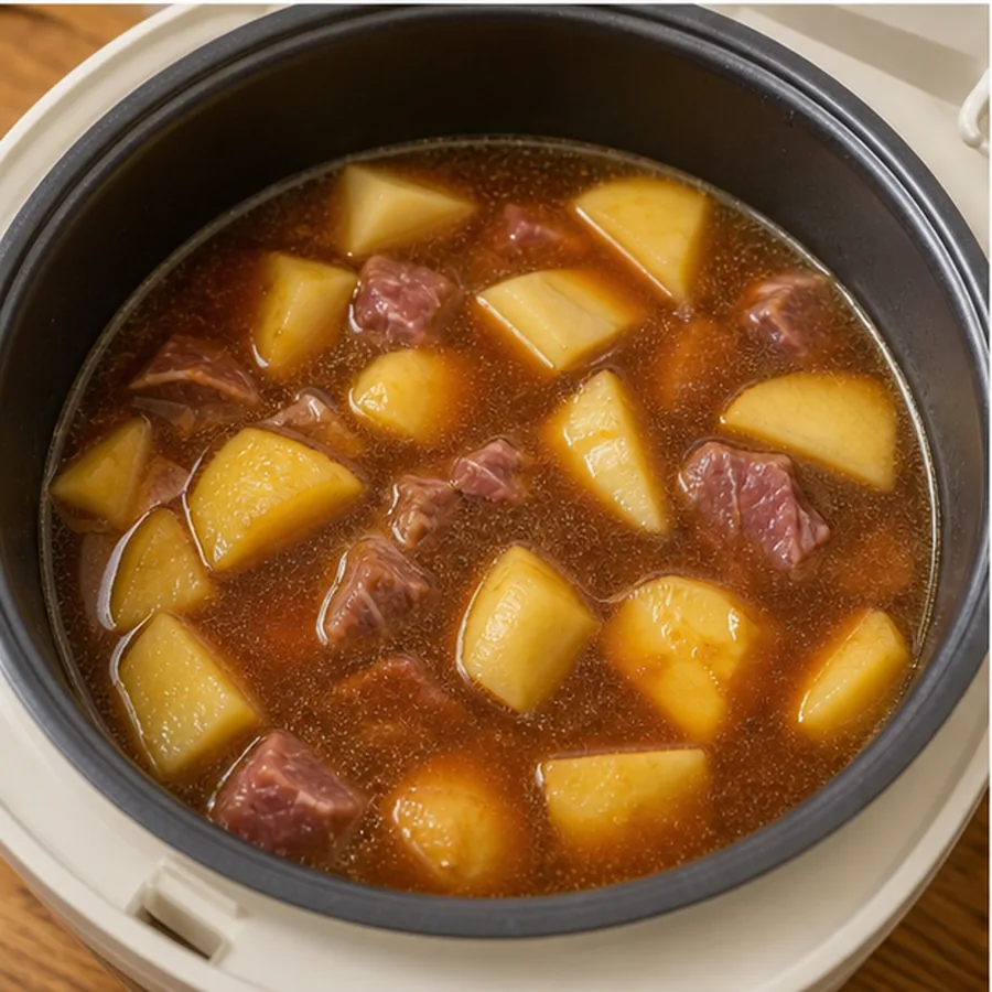 电饭煲土豆炖牛肉 第2步操作图